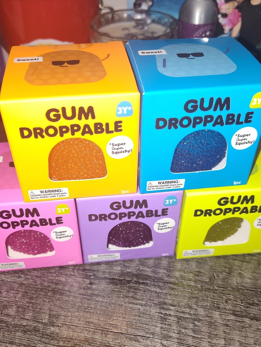New Unopened J'Adore Gum Droppable Sensory Toys- Set Of 5